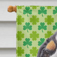 Load image into Gallery viewer, Cavalier Spaniel St. Patrick's Day Shamrock Portrait Flag Canvas House Size