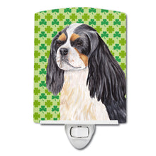 Load image into Gallery viewer, Cavalier Spaniel St. Patrick's Day Shamrock Portrait Ceramic Night Light SC9311CNL