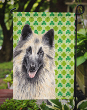 Load image into Gallery viewer, Belgian Tervuren St. Patrick's Day Shamrock Portrait Garden Flag – Decorative Outdoor Yard Flag