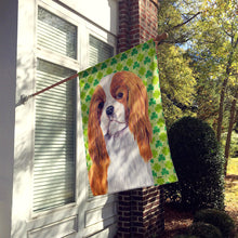 Load image into Gallery viewer, Cavalier Spaniel St. Patrick's Day Shamrock Portrait Flag Canvas House Size