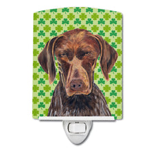 Load image into Gallery viewer, German Shorthaired Pointer St. Patrick's Day Shamrock Portrait Ceramic Night Light SC9315CNL