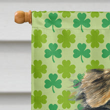 Load image into Gallery viewer, Australian Shepherd St. Patrick's Day Shamrock Portrait Flag Canvas House Size