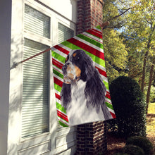 Load image into Gallery viewer, Springer Spaniel Candy Cane Holiday Christmas Flag Canvas House Size