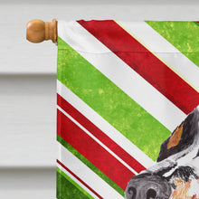Load image into Gallery viewer, Springer Spaniel Candy Cane Holiday Christmas Flag Canvas House Size