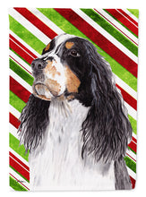 Load image into Gallery viewer, Springer Spaniel Candy Cane Holiday Christmas Flag Canvas House Size
