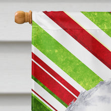Load image into Gallery viewer, Bichon Frise Candy Cane Holiday Christmas Flag Canvas House Size