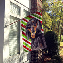 Load image into Gallery viewer, Dachshund Candy Cane Holiday Christmas Flag Canvas House Size
