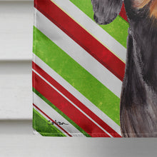 Load image into Gallery viewer, Dachshund Candy Cane Holiday Christmas Flag Canvas House Size