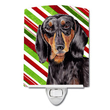 Load image into Gallery viewer, Dachshund Candy Cane Holiday Christmas Ceramic Night Light SC9323CNL