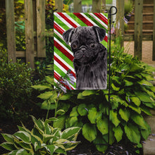 Load image into Gallery viewer, Pug Candy Cane Holiday Christmas Garden Flag – Decorative Outdoor Yard Flag