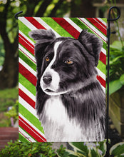 Load image into Gallery viewer, Border Collie Candy Cane Holiday Christmas Garden Flag – Decorative Outdoor Yard Flag