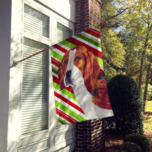 Load image into Gallery viewer, Beagle Candy Cane Holiday Christmas Flag Canvas House Size