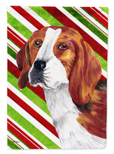 Load image into Gallery viewer, Beagle Candy Cane Holiday Christmas Flag Canvas House Size