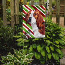 Load image into Gallery viewer, Beagle Candy Cane Holiday Christmas Garden Flag – Decorative Outdoor Yard Flag