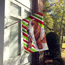 Load image into Gallery viewer, Basset Hound Candy Cane Holiday Christmas Flag Canvas House Size