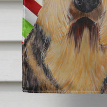 Load image into Gallery viewer, Airedale Candy Cane Holiday Christmas Flag Canvas House Size