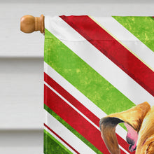 Load image into Gallery viewer, Bulldog English Candy Cane Holiday Christmas Flag Canvas House Size