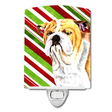 Load image into Gallery viewer, Bulldog English Candy Cane Holiday Christmas Ceramic Night Light SC9334CNL