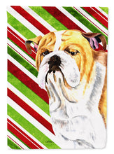 Load image into Gallery viewer, Bulldog English Candy Cane Holiday Christmas Garden Flag – Decorative Outdoor Yard Flag