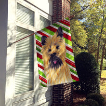 Load image into Gallery viewer, Cairn Terrier Candy Cane Holiday Christmas Flag Canvas House Size