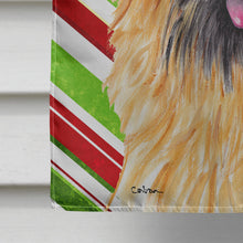 Load image into Gallery viewer, Cairn Terrier Candy Cane Holiday Christmas Flag Canvas House Size