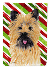 Load image into Gallery viewer, Cairn Terrier Candy Cane Holiday Christmas Flag Canvas House Size