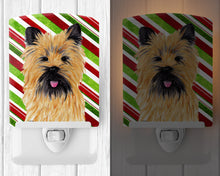Load image into Gallery viewer, Cairn Terrier Candy Cane Holiday Christmas Ceramic Night Light SC9335CNL