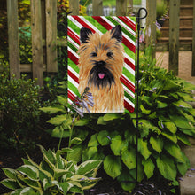 Load image into Gallery viewer, Cairn Terrier Candy Cane Holiday Christmas Garden Flag – Decorative Outdoor Yard Flag