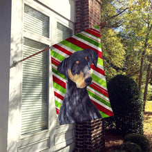 Load image into Gallery viewer, Doberman Candy Cane Holiday Christmas Flag Canvas House Size