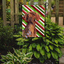 Load image into Gallery viewer, Vizsla Candy Cane Holiday Christmas Garden Flag – Decorative Outdoor Yard Flag