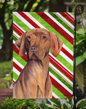 Load image into Gallery viewer, Vizsla Candy Cane Holiday Christmas Garden Flag – Decorative Outdoor Yard Flag