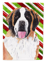 Load image into Gallery viewer, Saint Bernard Candy Cane Holiday Christmas Flag Canvas House Size