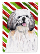 Load image into Gallery viewer, Shih Tzu Candy Cane Holiday Christmas Garden Flag – Decorative Outdoor Yard Flag