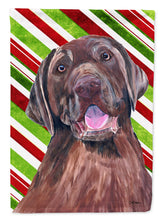 Load image into Gallery viewer, Labrador Candy Cane Holiday Christmas Flag Canvas House Size