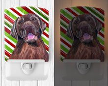 Load image into Gallery viewer, Labrador Candy Cane Holiday Christmas Ceramic Night Light SC9344CNL