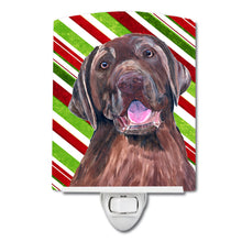 Load image into Gallery viewer, Labrador Candy Cane Holiday Christmas Ceramic Night Light SC9344CNL