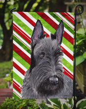 Load image into Gallery viewer, Scottish Terrier Candy Cane Holiday Christmas Garden Flag – Decorative Outdoor Yard Flag