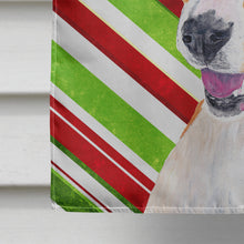 Load image into Gallery viewer, Basenji Candy Cane Holiday Christmas Flag Canvas House Size