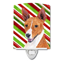 Load image into Gallery viewer, Basenji Candy Cane Holiday Christmas Ceramic Night Light SC9347CNL