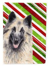 Load image into Gallery viewer, Belgian Tervuren Candy Cane Holiday Christmas Flag Canvas House Size