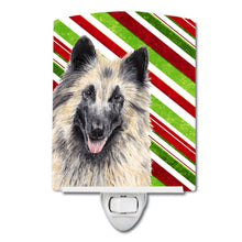 Load image into Gallery viewer, Belgian Tervuren Candy Cane Holiday Christmas Ceramic Night Light SC9352CNL