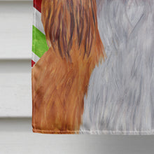 Load image into Gallery viewer, Cavalier Spaniel Candy Cane Holiday Christmas Flag Canvas House Size