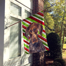 Load image into Gallery viewer, German Shorthaired Pointer Candy Cane Holiday Christmas Flag Canvas House Size