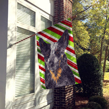 Load image into Gallery viewer, Australian Cattle Dog Candy Cane Holiday Christmas Flag Canvas House Size