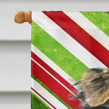 Load image into Gallery viewer, Australian Shepherd Candy Cane Holiday Christmas Flag Canvas House Size