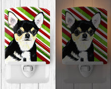 Load image into Gallery viewer, Chihuahua Candy Cane Holiday Christmas Ceramic Night Light SC9359CNL