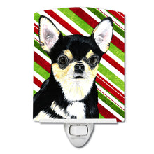 Load image into Gallery viewer, Chihuahua Candy Cane Holiday Christmas Ceramic Night Light SC9359CNL