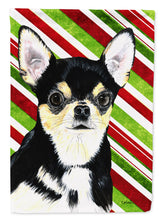Load image into Gallery viewer, Chihuahua Candy Cane Holiday Christmas Garden Flag – Decorative Outdoor Yard Flag