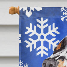 Load image into Gallery viewer, Springer Spaniel Winter Snowflakes Holiday Flag Canvas House Size