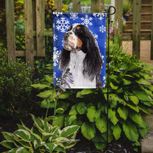 Load image into Gallery viewer, Springer Spaniel Winter Snowflakes Holiday Garden Flag – Decorative Outdoor Yard Flag